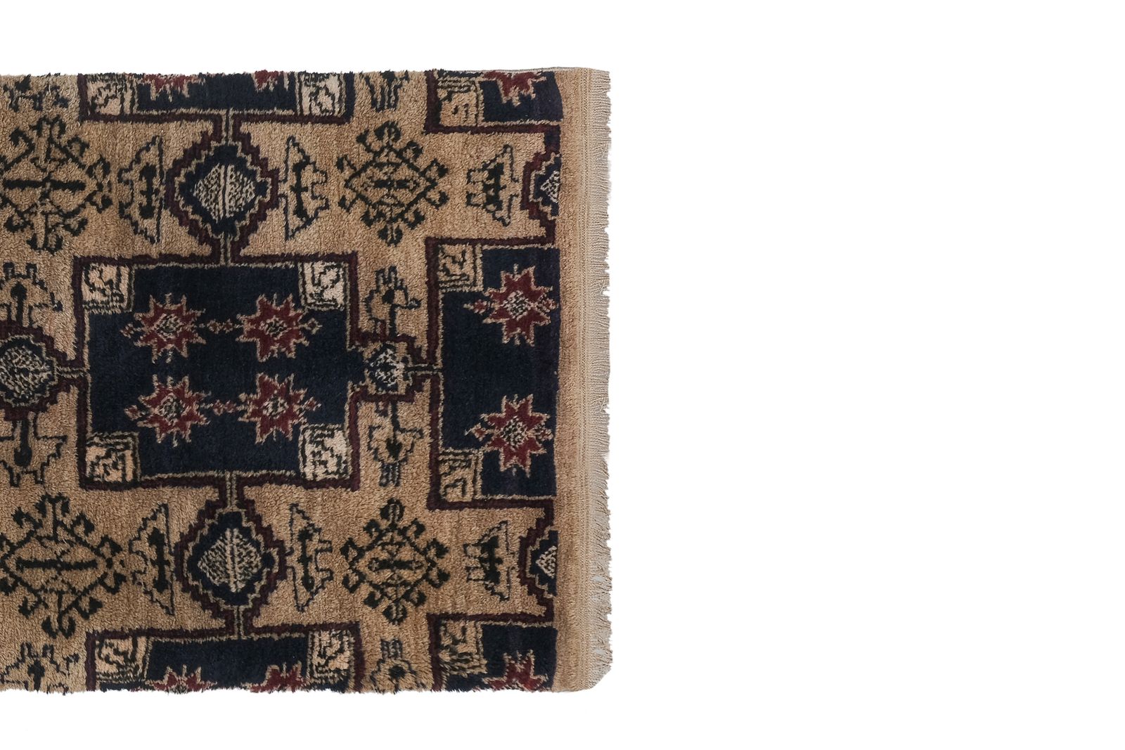 1960s Vintage Brown Turkish Tulu Rug 2'11'' X 6'4'' photo Textiles
