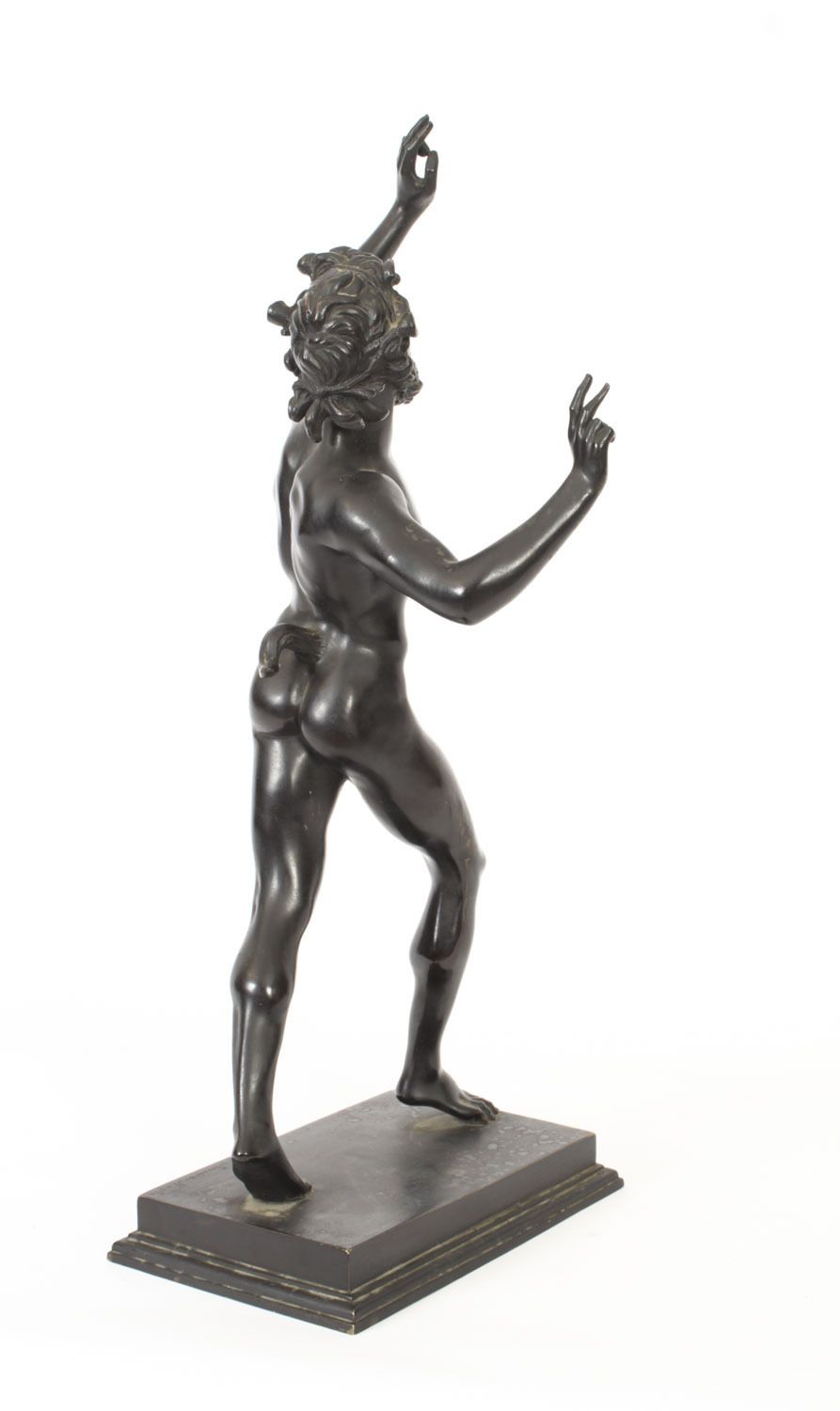 photo vinterior Antique Large Bronze Of  Pan Dancing Musee De Naple,Circa 1870 19th C