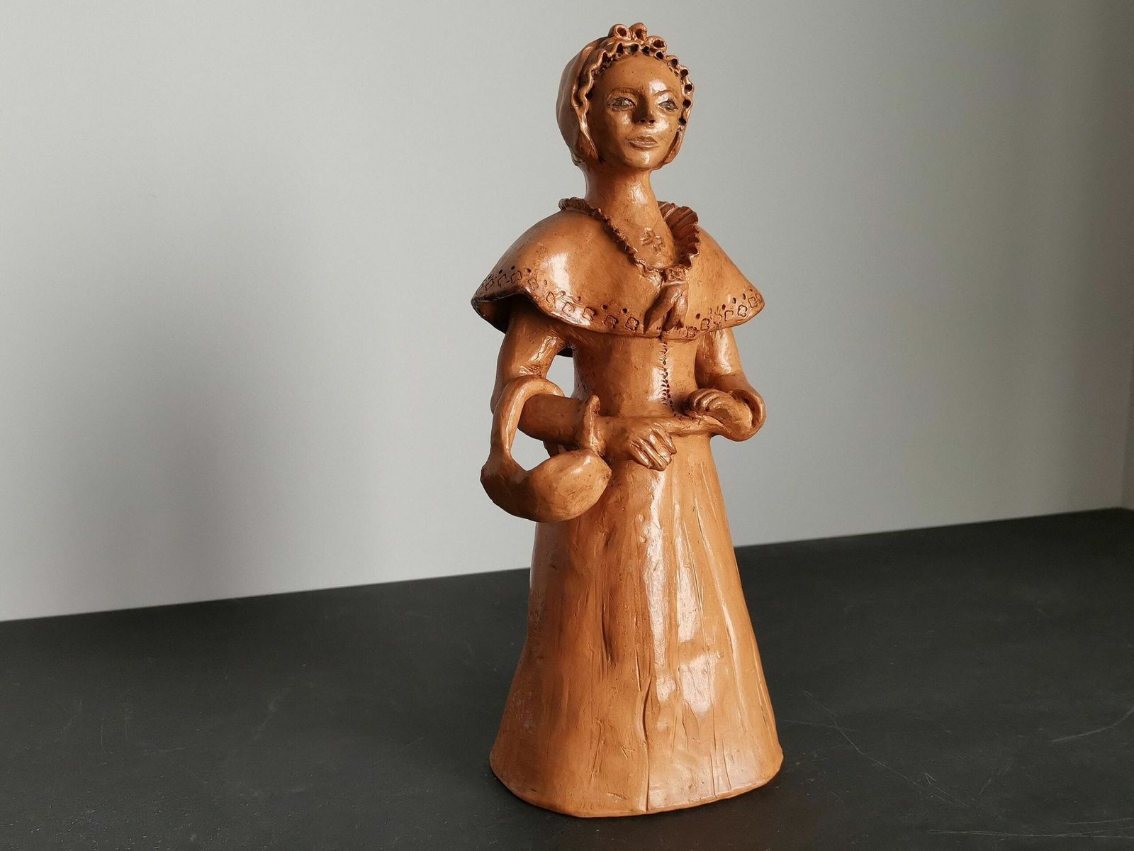 Provencal Terracotta Figurine / 1960 / Craftsmanship / France Mid Century / Vintage / Twentieth Century