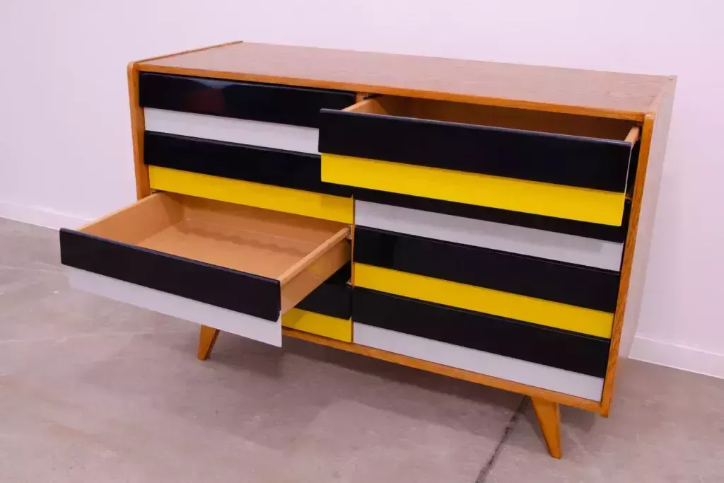 1048.0 Mid Century Chest Of Drawers U 458 By Jiri Jiroutek Czechoslovakia 1960s photo