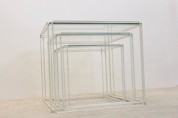 Isocele Graphical Nesting Tables By Max Sauze For Atrow, 1970s photo vinterior