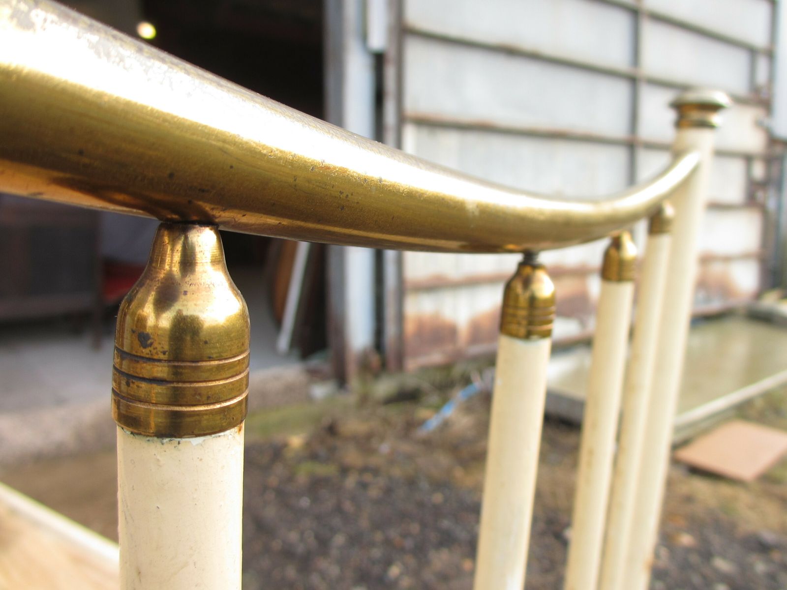 Victorian Brass And Iron Painted Single Bed photo vinterior