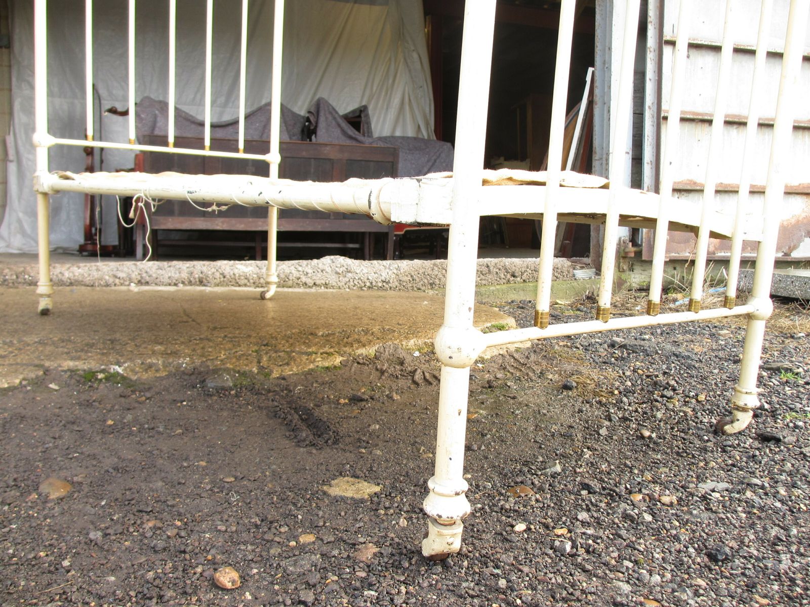 photo buy Victorian Brass And Iron Painted Single Bed