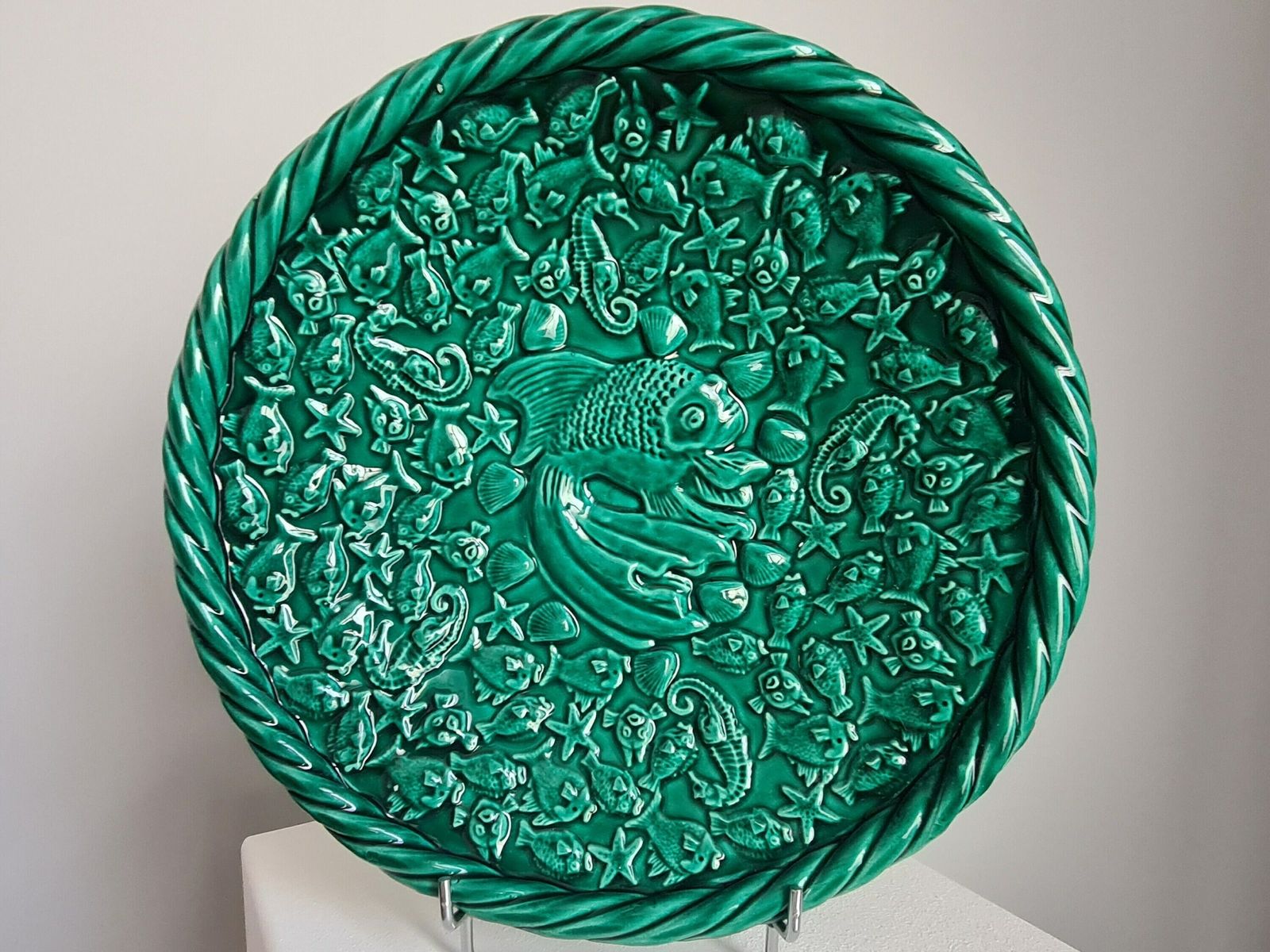 Fruit Cup Or Vallauris Dish In Green Massier / 50s / French Ceramics / Handicrafts / France / Twentieth Century photo buy