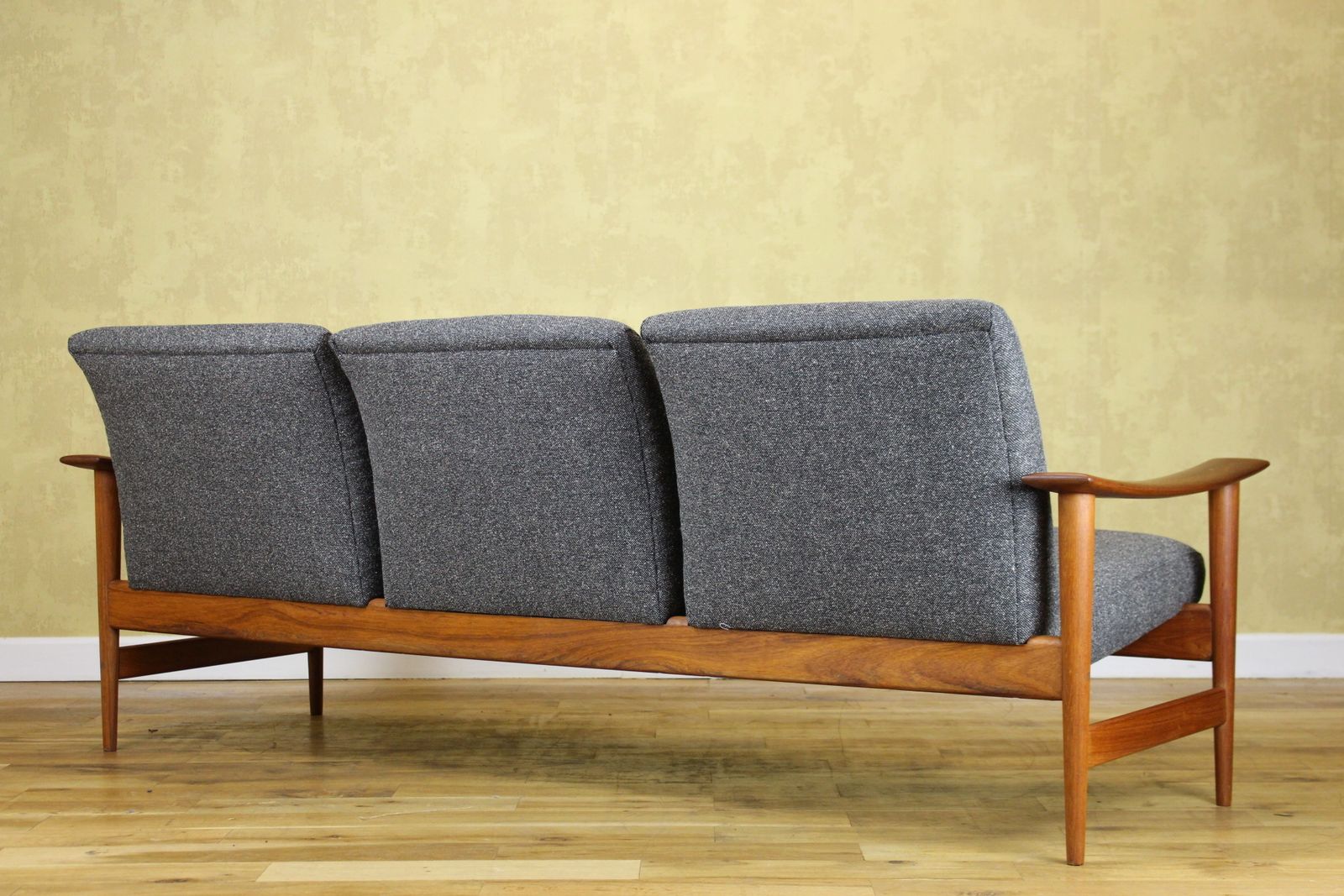 Stylish 1960’s Scandinavian Teak Sofa Manner Of Frederik Kayser For Re Upholstery photo Furniture