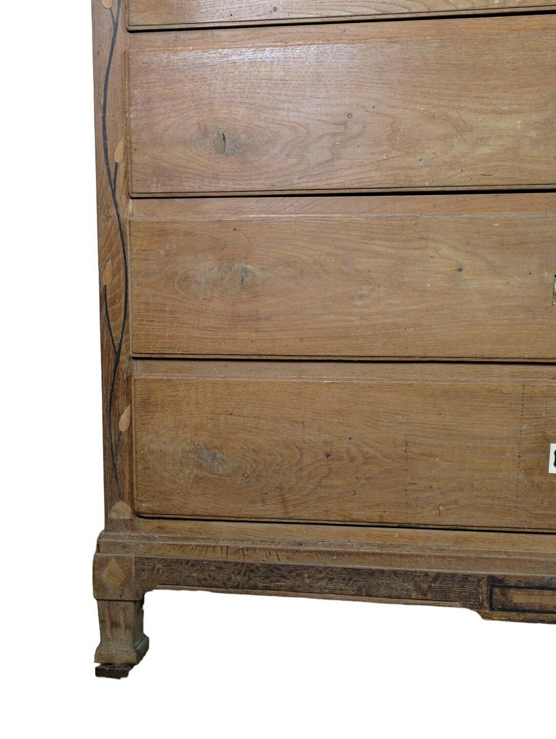 photo furniture Frisian Style Chest Of Drawers With Upper Cabinet In Oak From 1820s