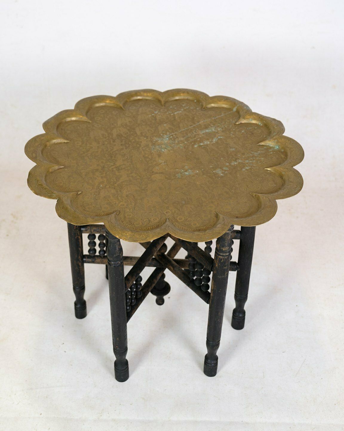 Table Indian Origin In Brass From 1950 photo furniture