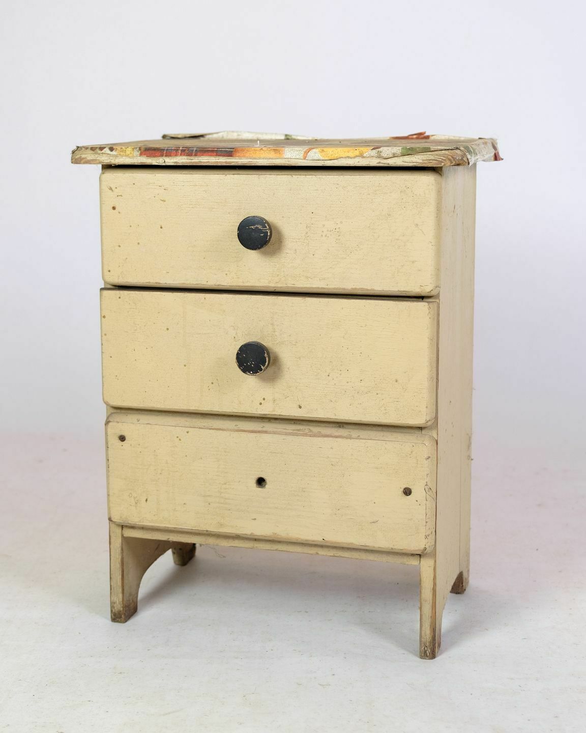 Children's Chest Of Drawers  In Painted Wood From 1890s