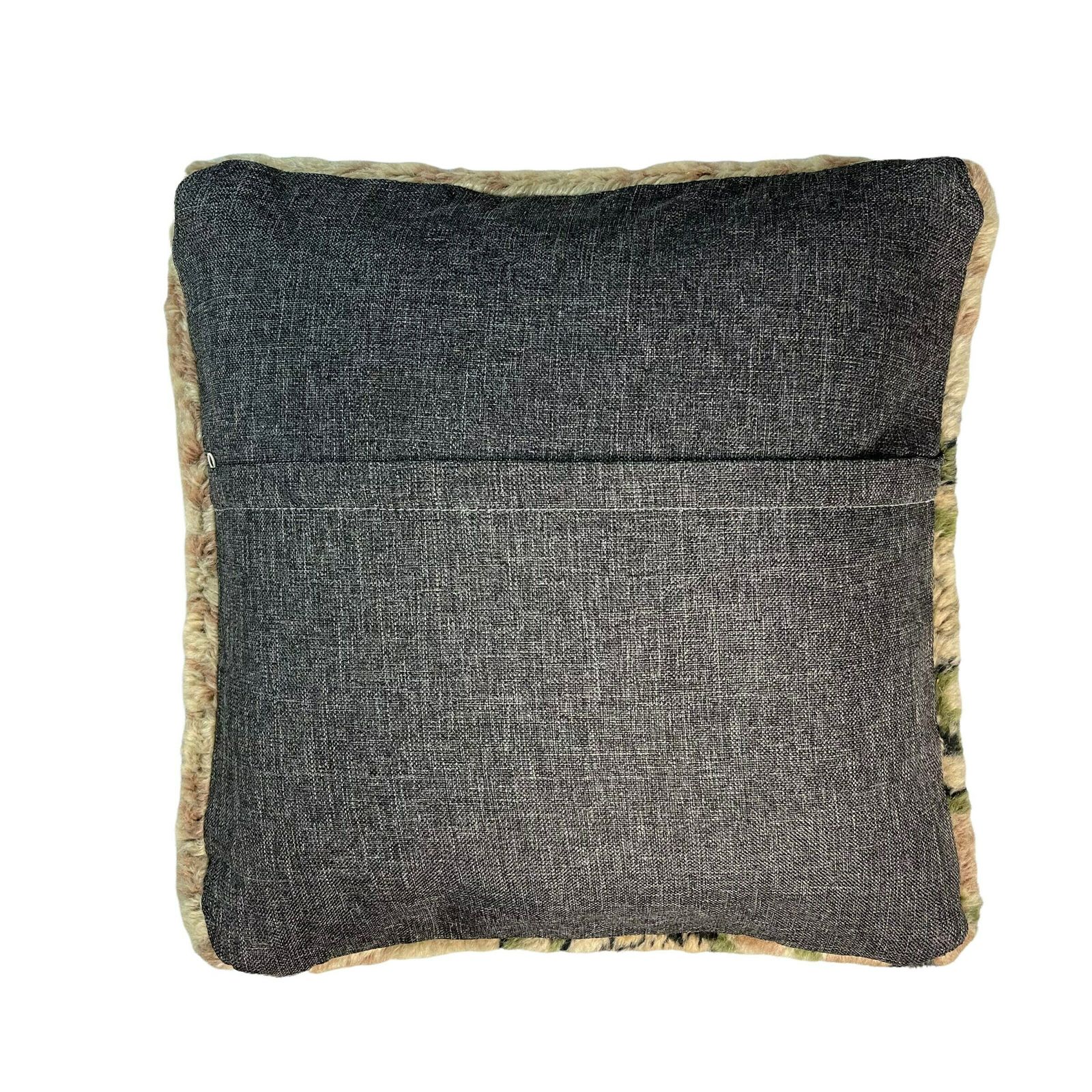 18'' X 18'' Vintage Hand Made Rug Cushion Cover, 45 X 45 Cm Decorative Rug Pillow Cover, Large Vintage Turkish Rug Cushion Cover photo for sale