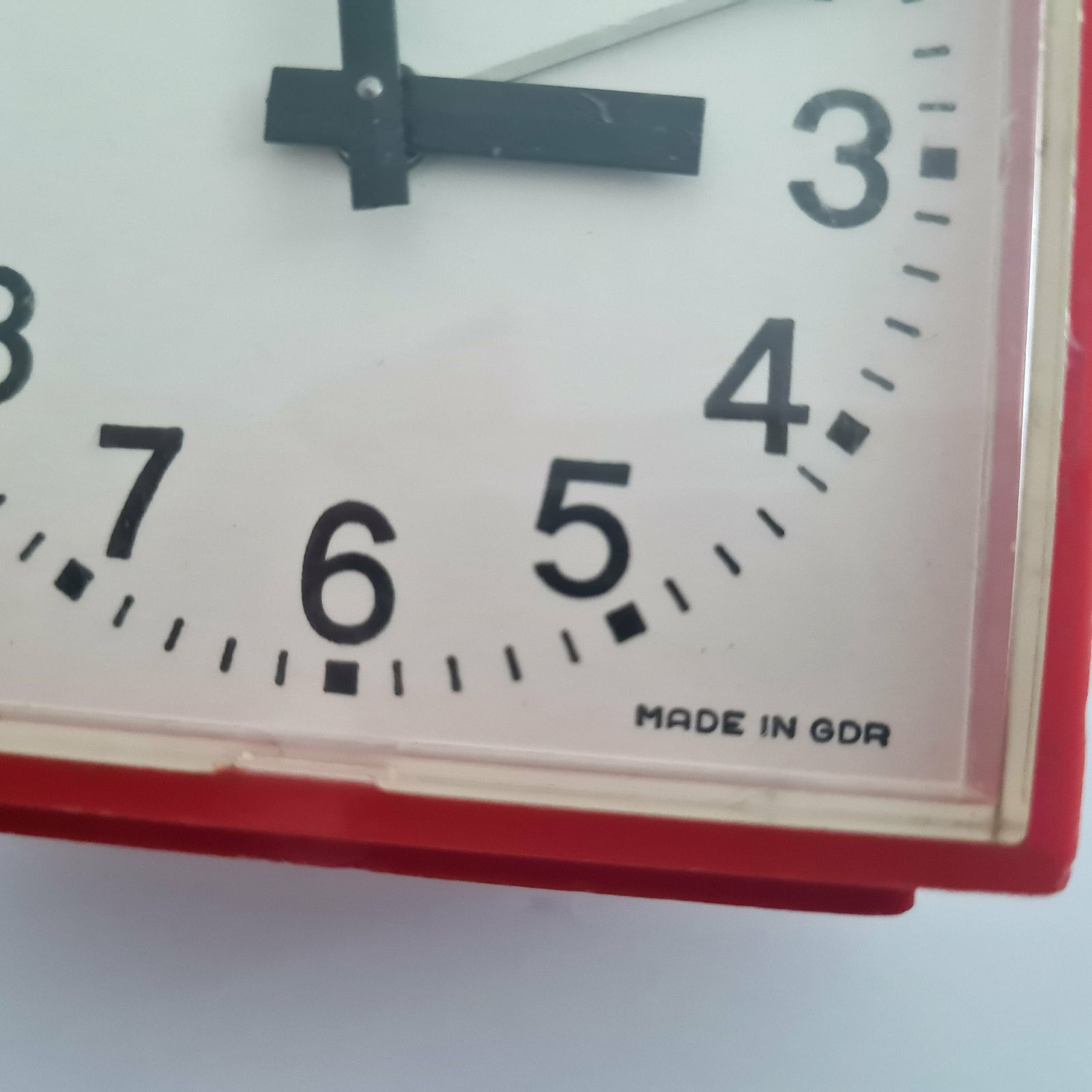 photo furniture Vintage Mid Century Modern Red Mechanical Alarm Clock Ruhla Gdr 70s