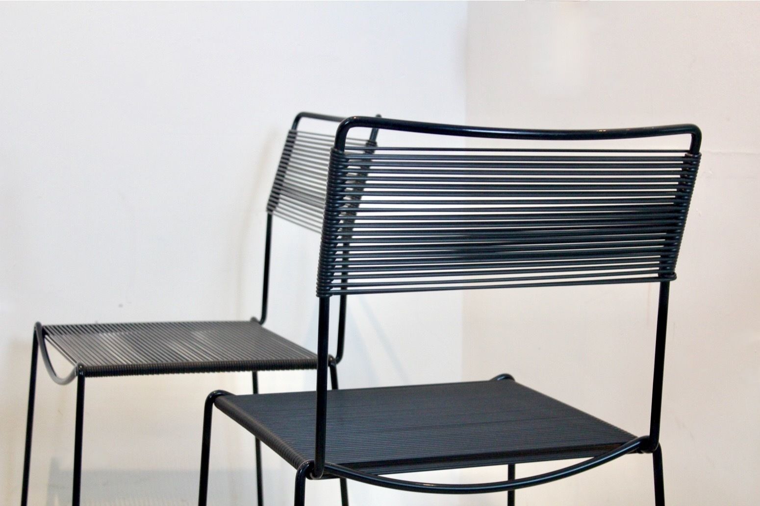Set Of Spaghetti Chairs By Giandomenico Belotti For Alias, Italy photo vintage