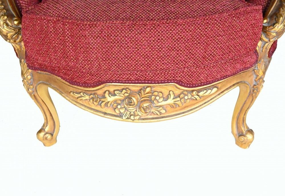 French Gilt Arm Chair Single Salon Seat Empire photo furniture