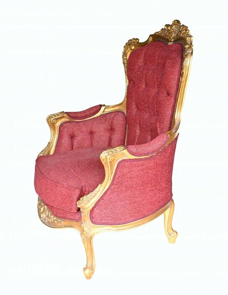 French Gilt Arm Chair Single Salon Seat Empire photo Furniture