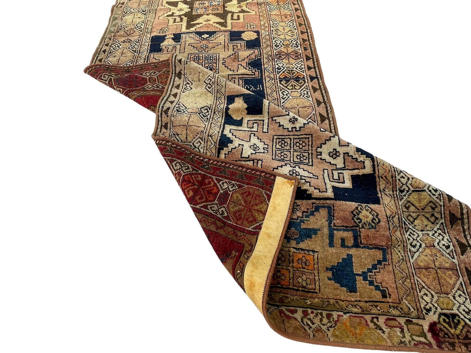 Antique Turkish Rug Runner ,Feiner Handgeknüpfter Orientteppich Türkisch Teppich Läufer , 326 X 96 Cm photo Textiles