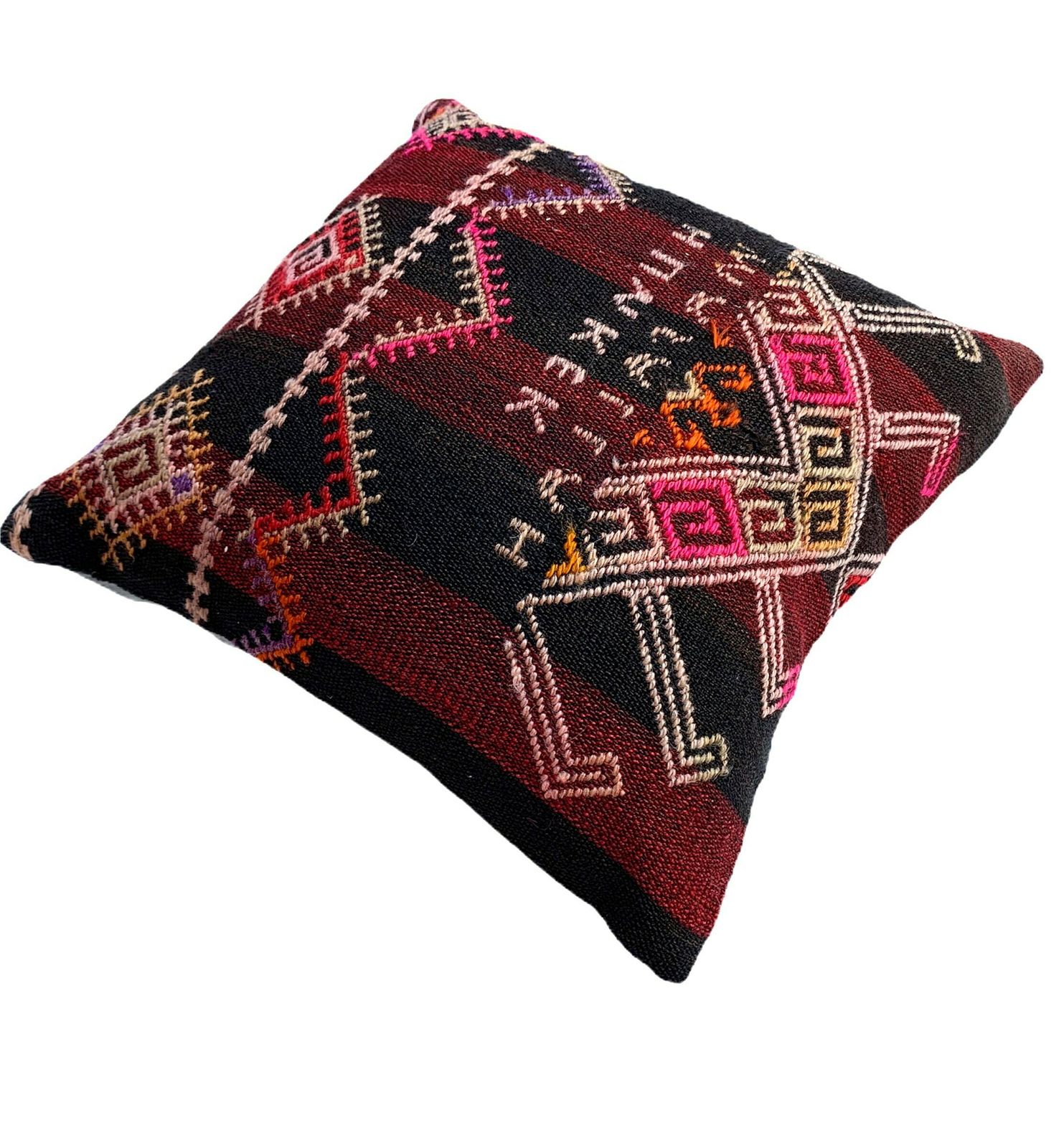 Kilim Pillow 14'x14' Kilim Pillows Kilim Pillow Cover Meditation Bench Kelim Teppich Boho 35x35 Cm Kilim Cushion Kilim Sofa Turkish Pillow photo for sale