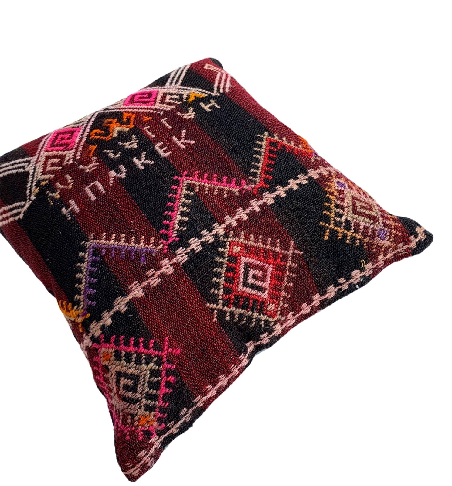 Kilim Pillow 14'x14' Kilim Pillows Kilim Pillow Cover Meditation Bench Kelim Teppich Boho 35x35 Cm Kilim Cushion Kilim Sofa Turkish Pillow photo vintage
