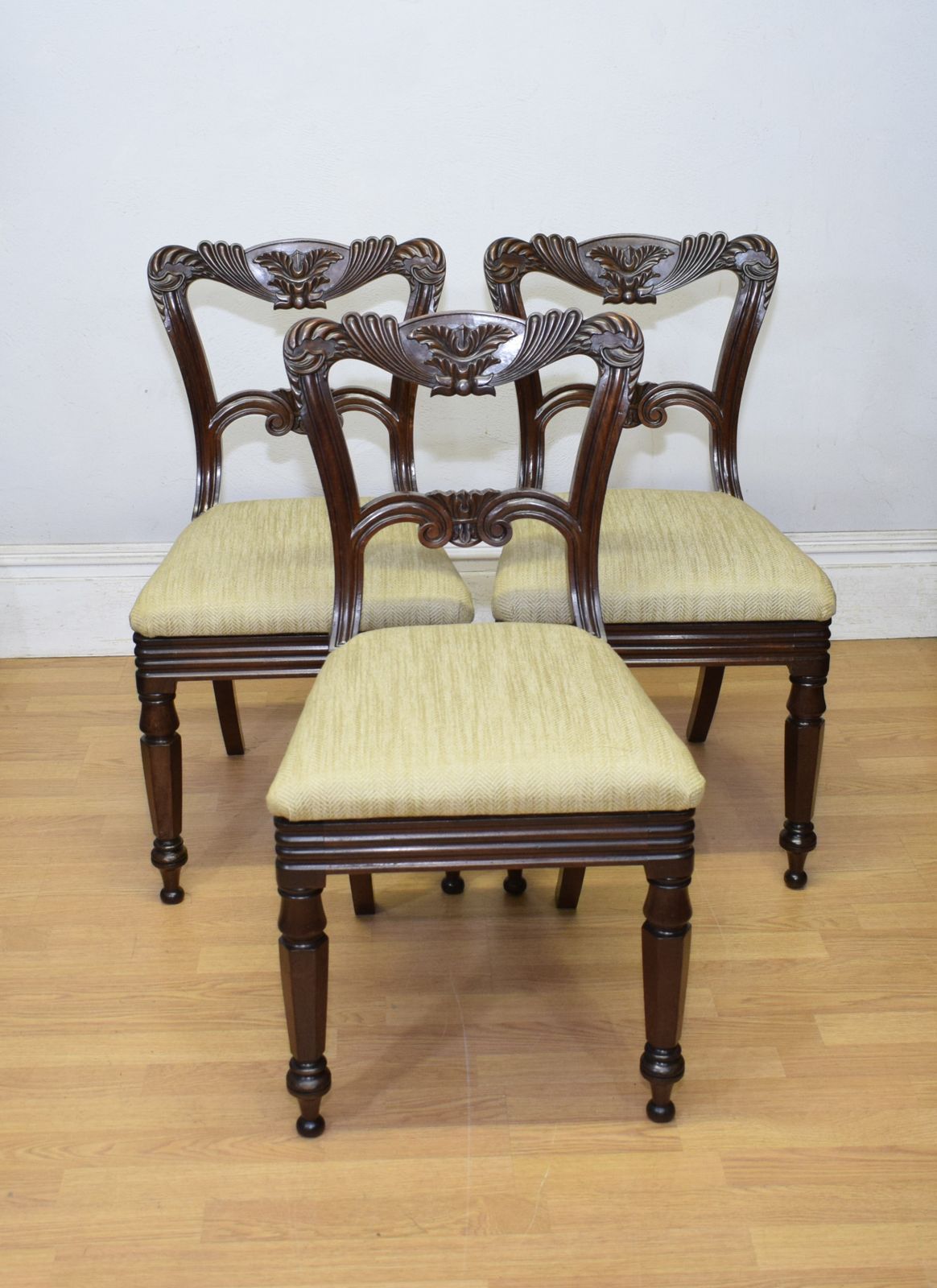 3 Regency Dining Chairs, 1800s photo for sale