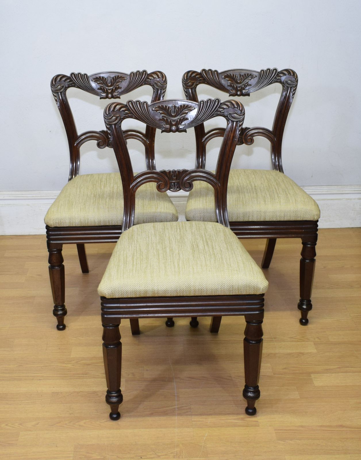 3 Regency Dining Chairs, 1800s photo 345.0