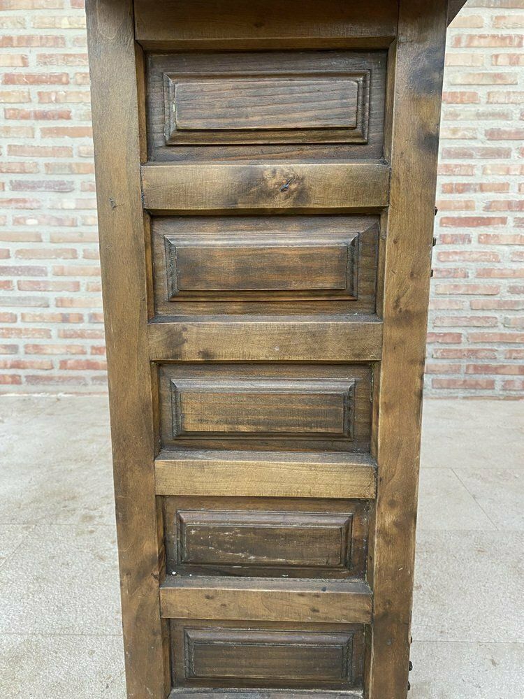 photo for sale Large 20th Century Catalan Spanish Baroque Carved Walnut Tuscan Credenza Or Buffet, 1900s