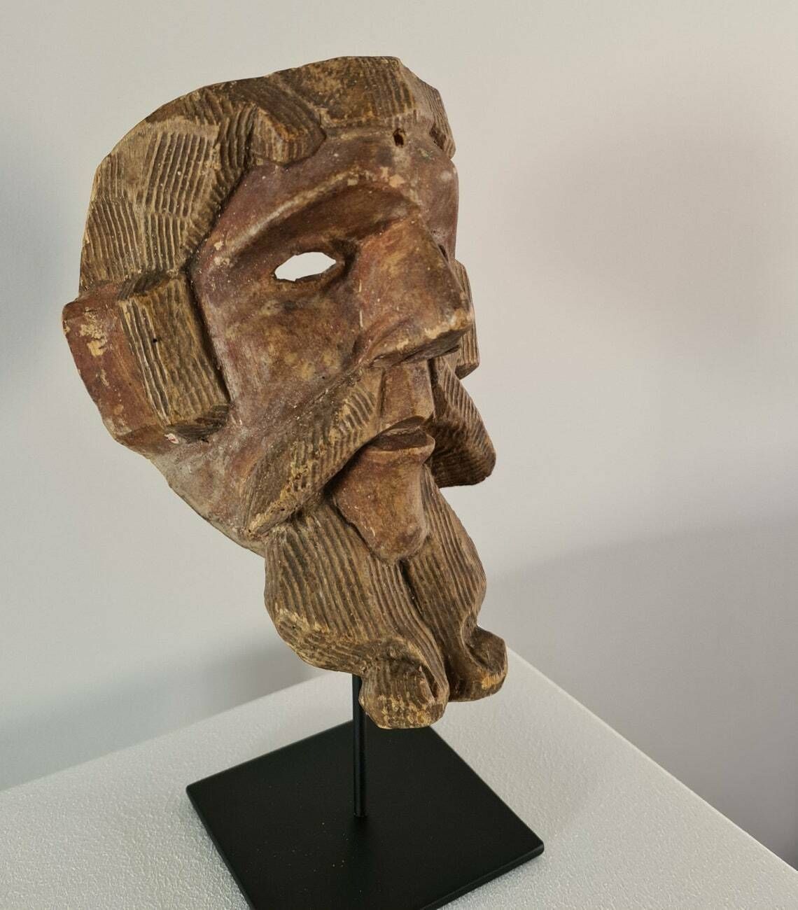 South America 1960 Wooden Mask With Polychromes Vintage Mid Century Xxth Century photo Art