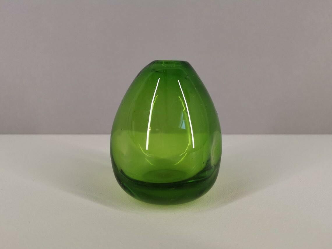 Glass Soliflore Vase / 60s / French Glassware / Handcrafted Work / Mid Century / France / 20th Century