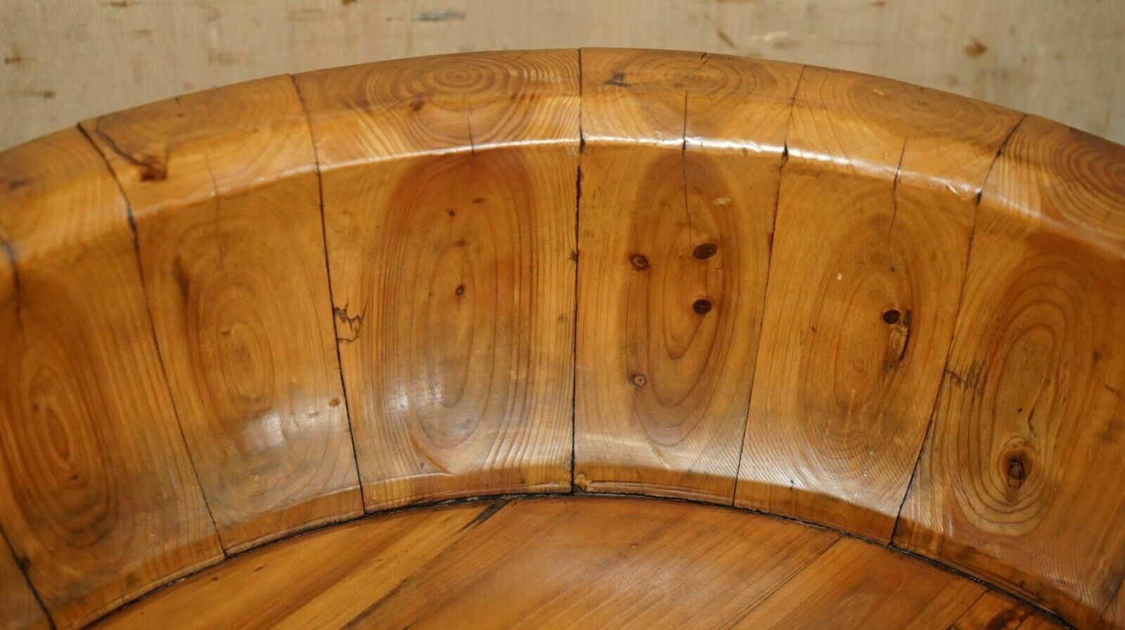 Huge Antique Chinese Qing Dynasty Rice Basket With Metal Supports Fruit Bowl photo vinterior