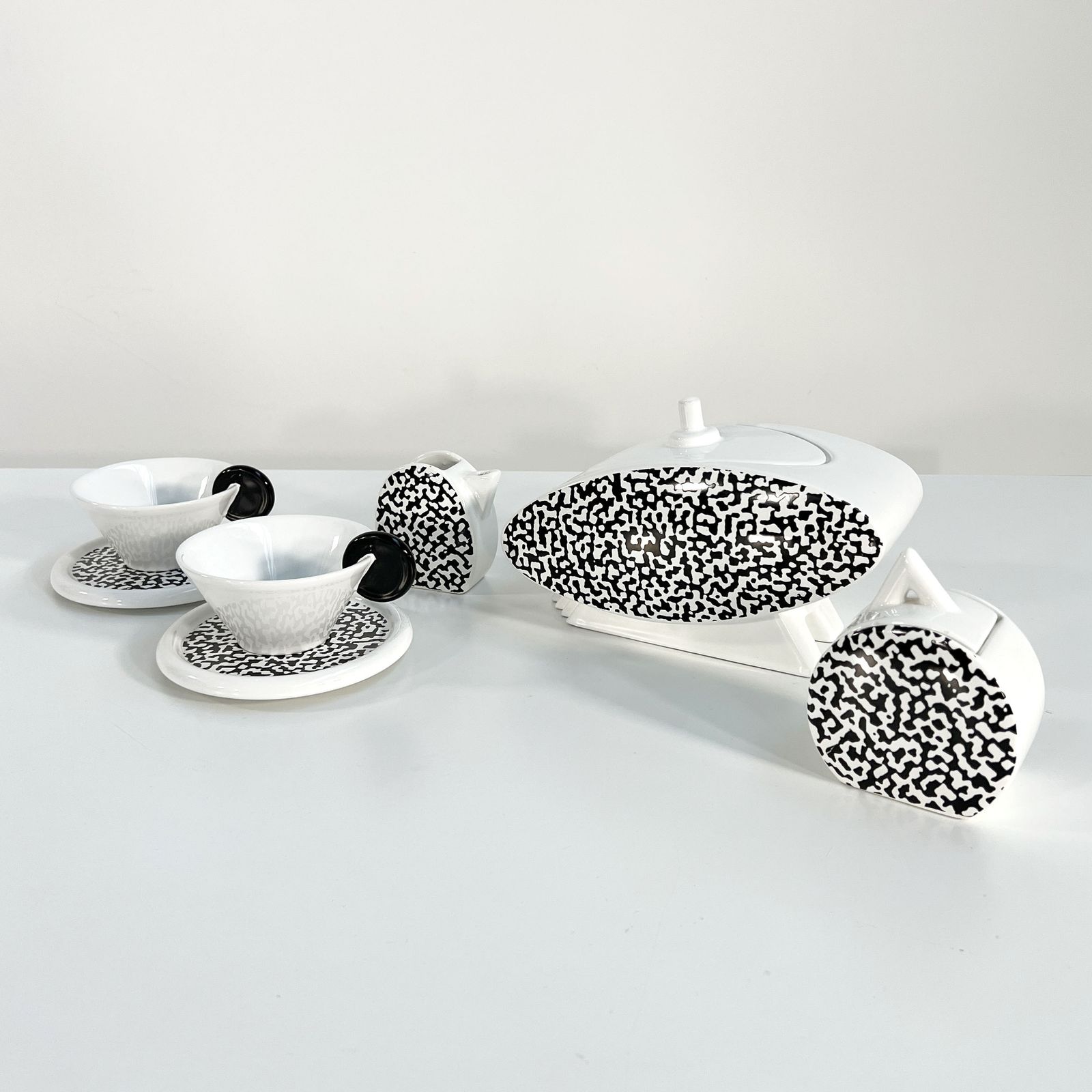 Tea Service With Cookie Jar By L. Saccardo & M. Materassi For Mas Italy, 1980s photo buy