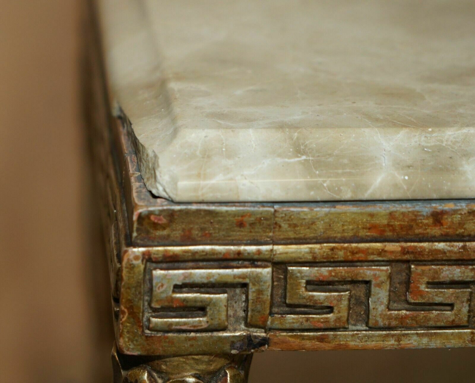 Antique Italian Circa 1860 Ornately Carved & Giltwood Marble Topped Coffee Table photo 3750.0