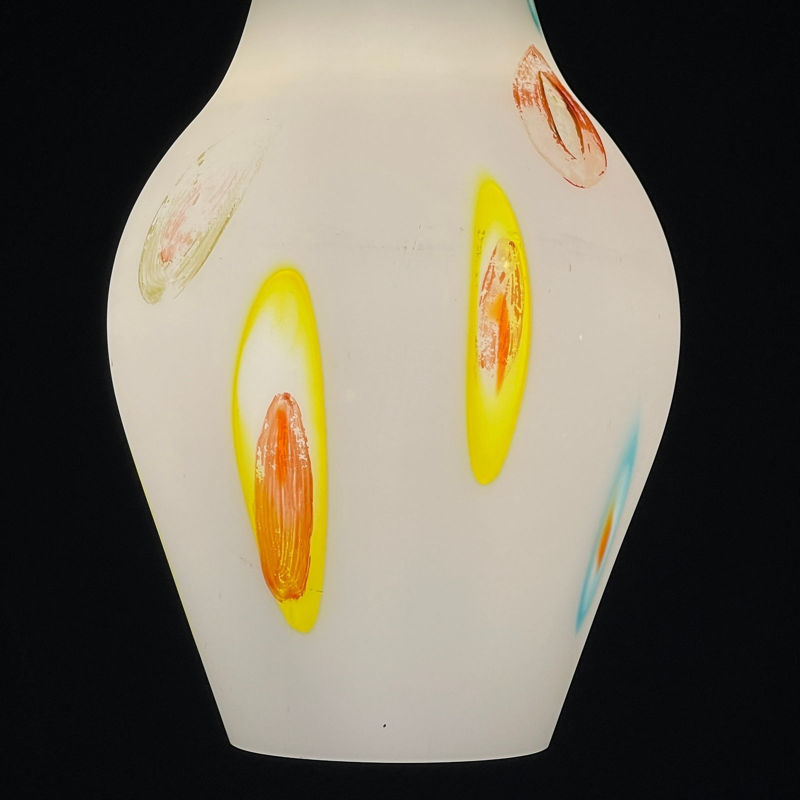 Mid Century Multicolor Opaline Murano Glass Pendant Lamp By Stilnovo Italy 1950s photo Lighting
