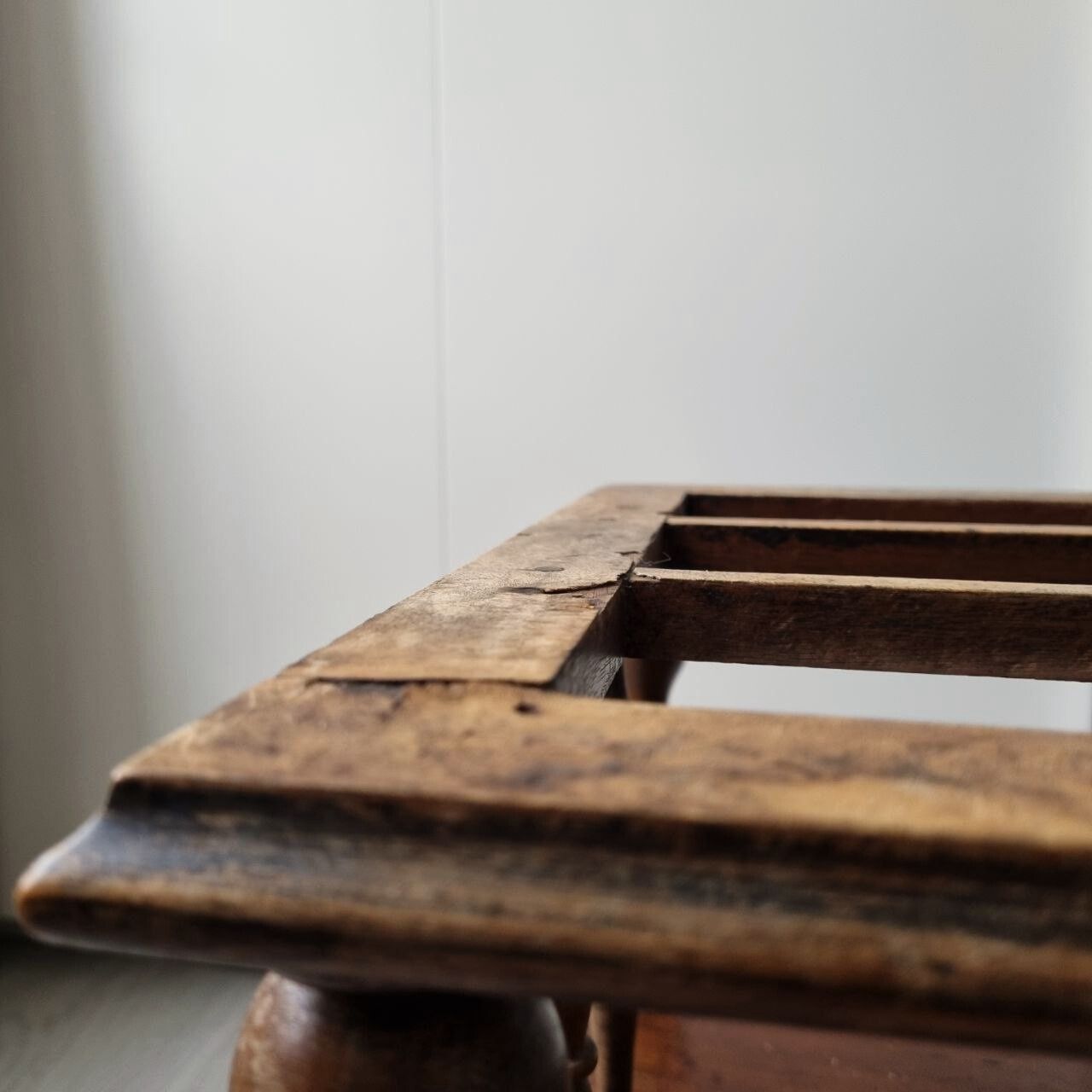 Antique Walnut Wood Magazine Rack | Newspaper Stand photo for sale