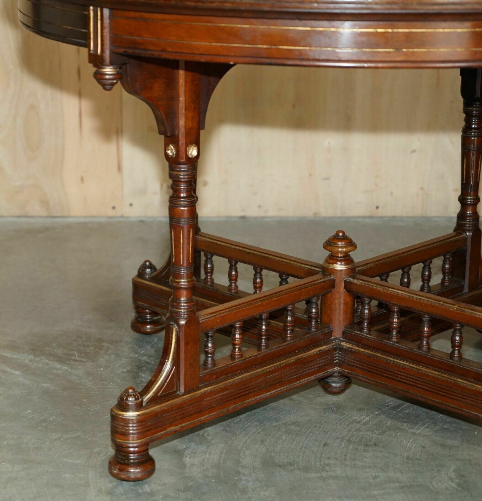 photo for sale Gillows Of Lancaster Aesthetic Movement Amboyna Burr Walnut Occasional Table