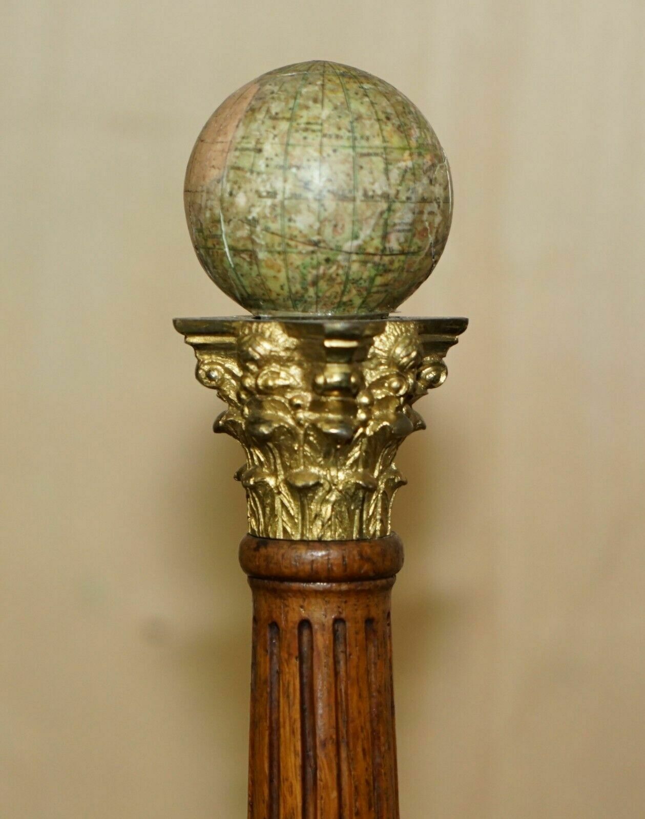 photo furniture Fine & Unique Pair Of Antique 1887 Marys Celestial Globes Skewing / Malin & Sons