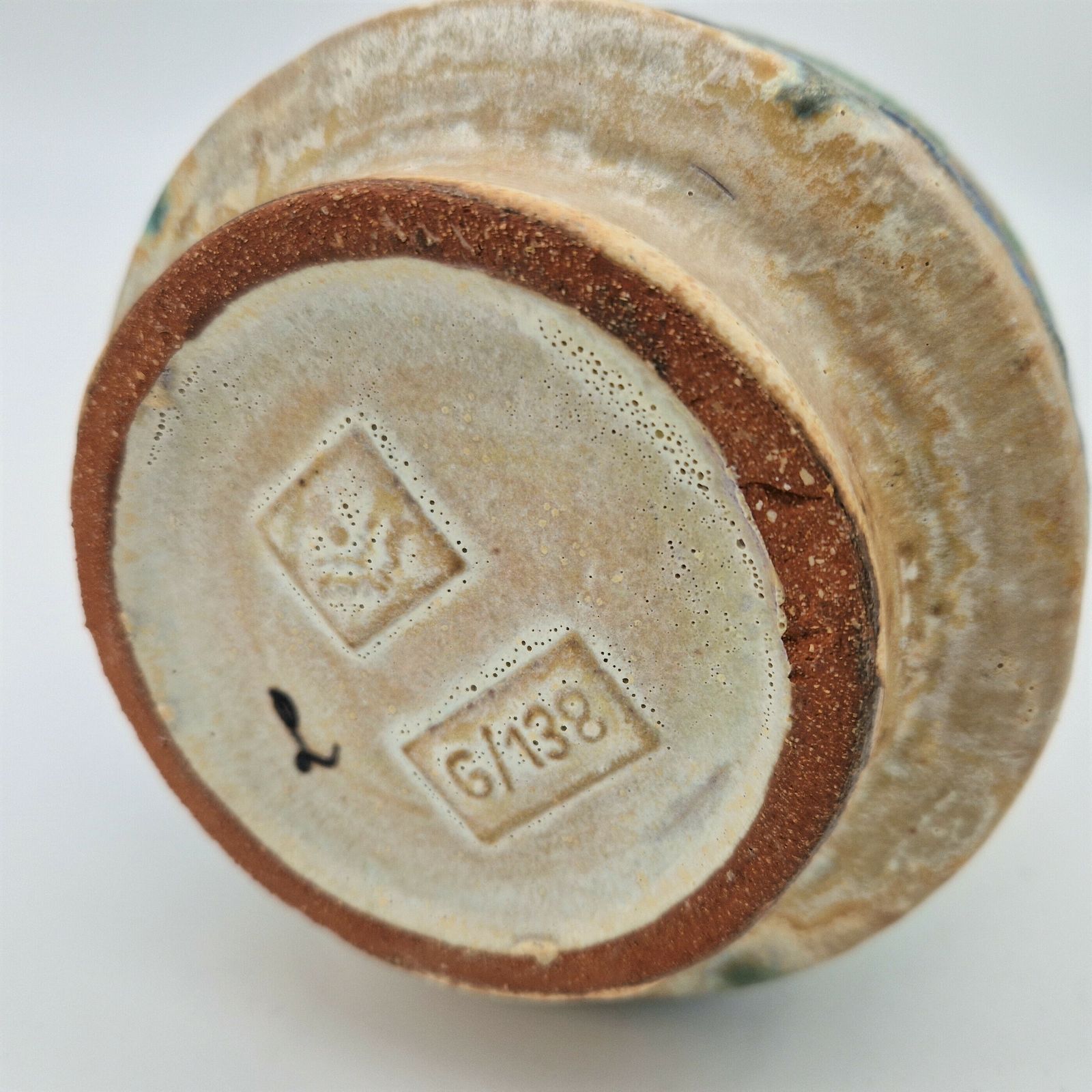 Vintage Ceramic Vase From Karlsruhe Majolika By F. Glatzle. 1973 photo for sale