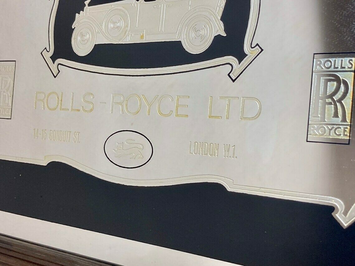 Art Deco Vintage Rolls Royce Advertising Mirror, Prestige Automobile, Car Collectibles Piece, England, Christmas Gift photo 218.0