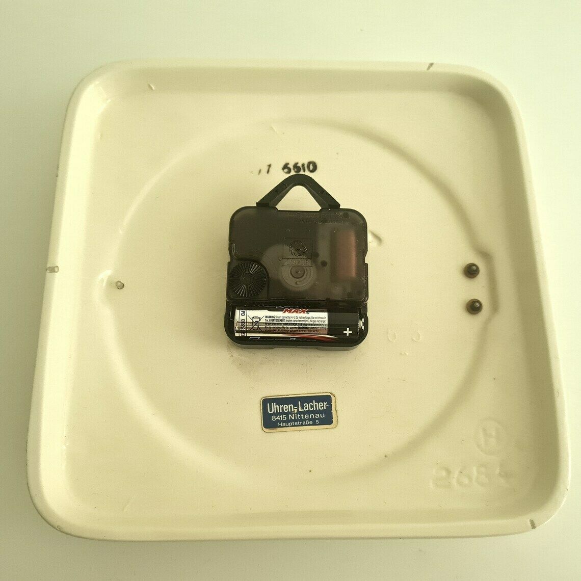 Vintade Ceramic Mid Century Diehl Electronic Wall Clock Germany 70s photo 111.0