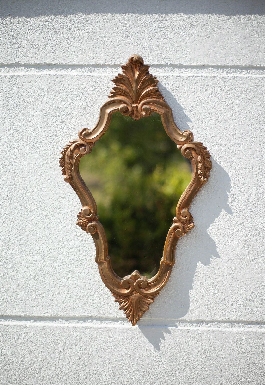 Rocaille Mirror, Wall Mirror, Vintage Mirror, Embossed Copper Mirror, Mirror photo buy