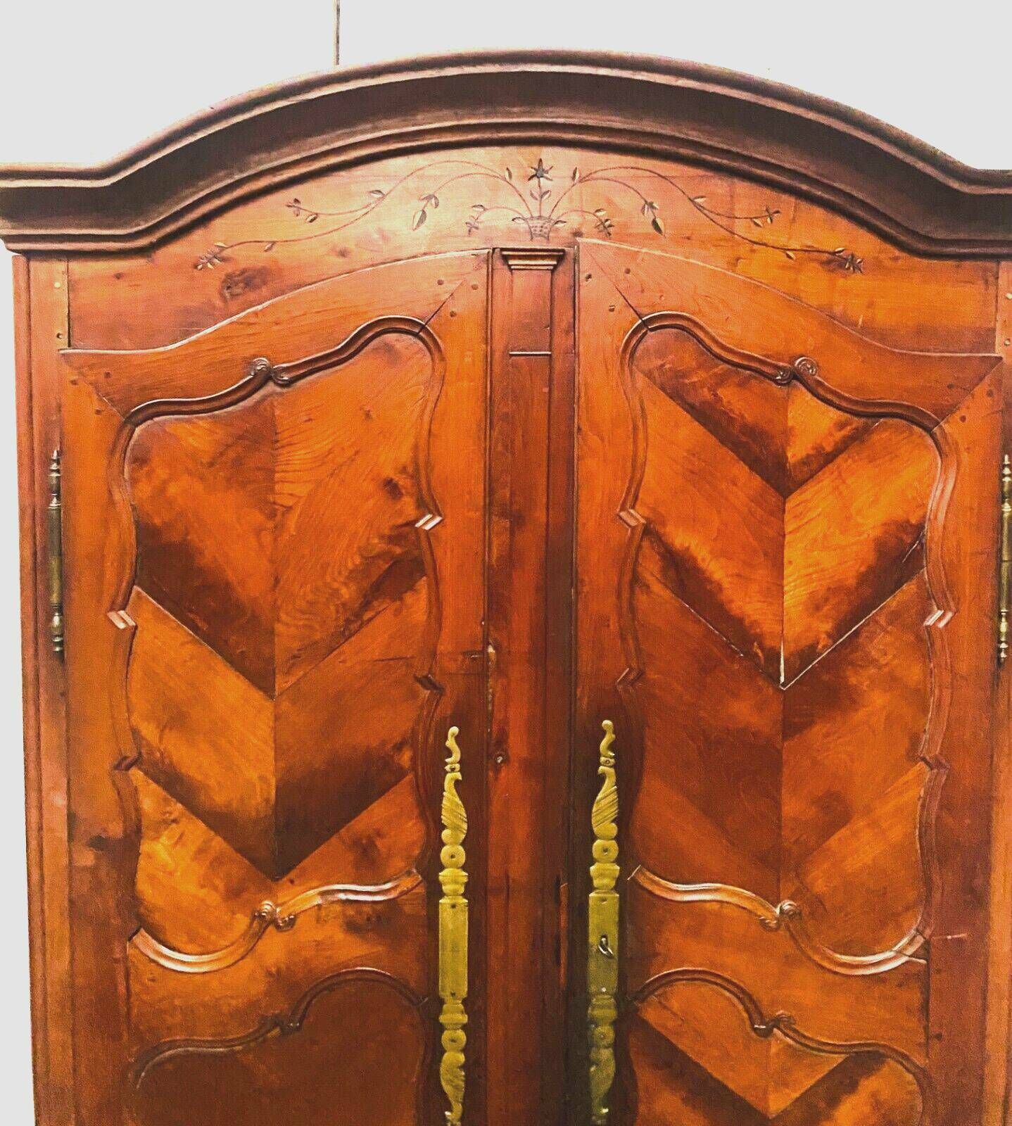 Louis XV Cabinet With Gendarme Hat In Solid Cherry Wood 18th Century photo buy