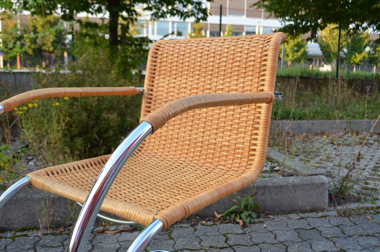 photo for sale Early Thonet S533 Rf Cane Weißenhof Armchair Chair Mies Van Der Rohe Set Of 2