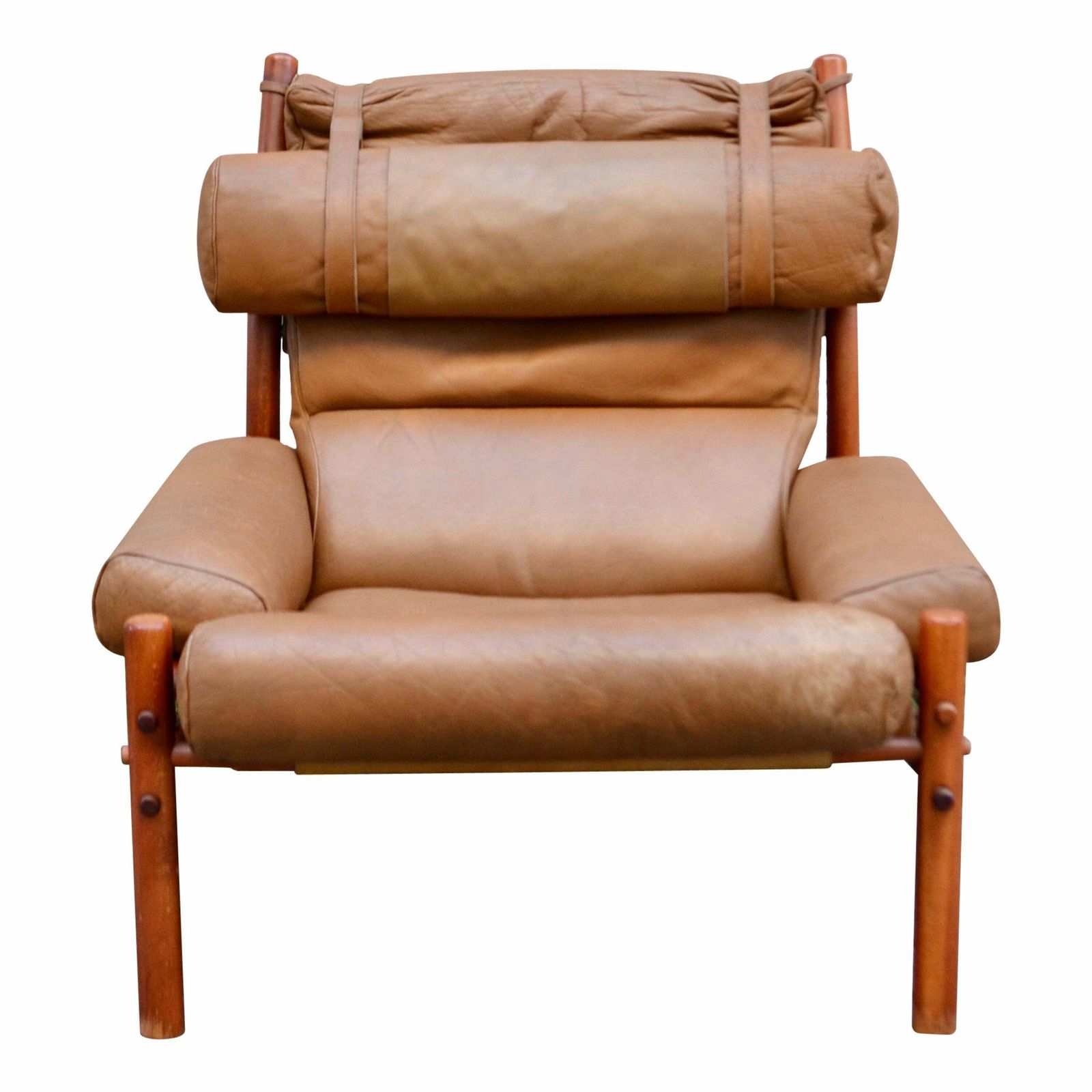 Arne Norell Model Inca Caramel Leather Lounge Chair