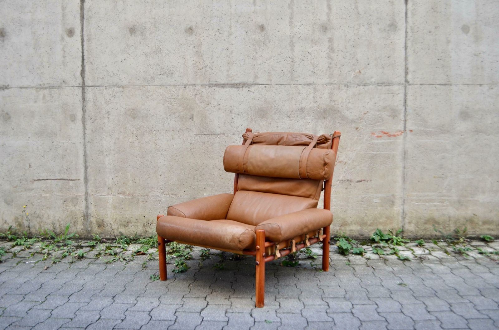 Arne Norell Model Inca Caramel Leather Lounge Chair photo furniture