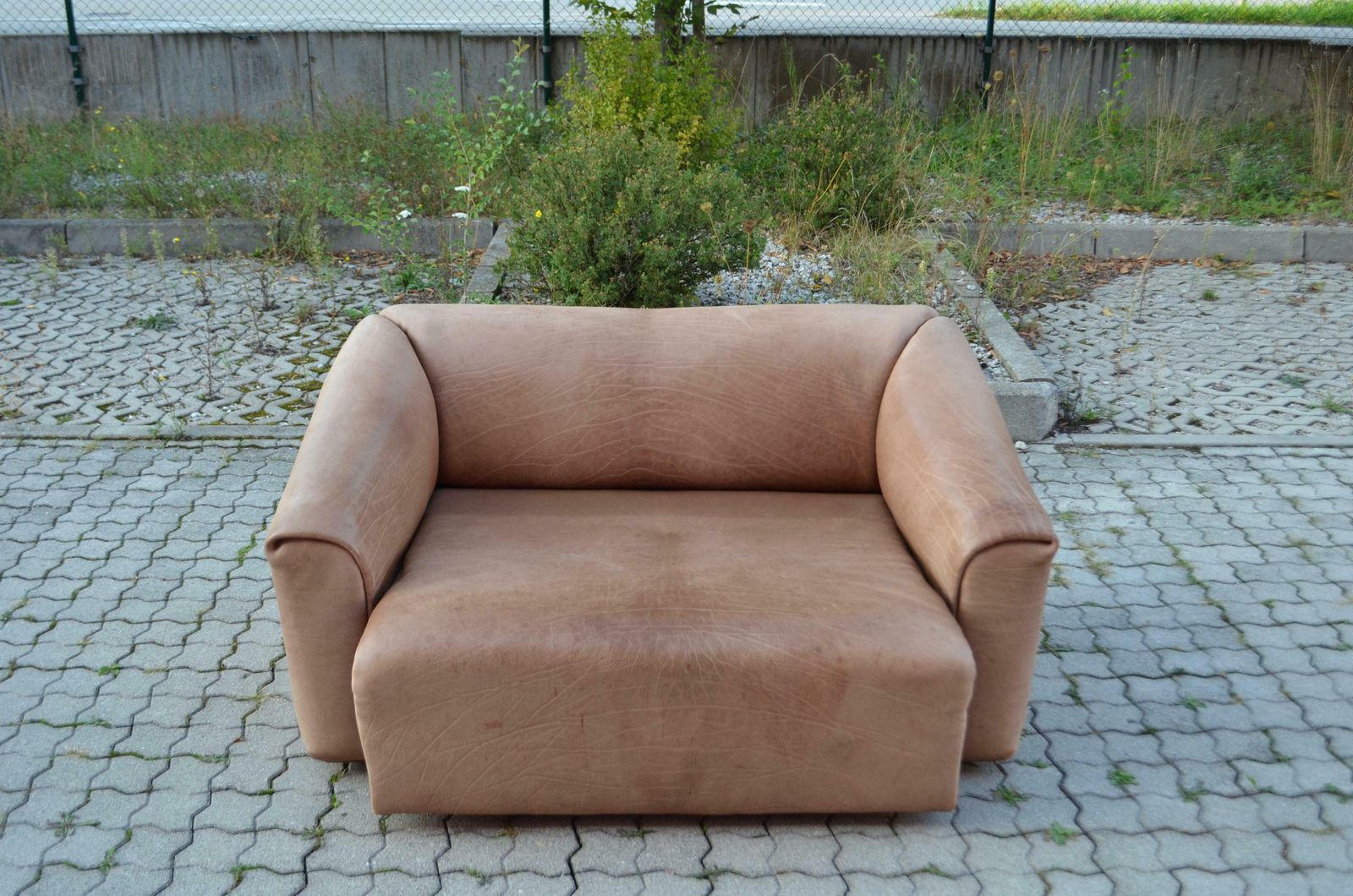 De Sede Ds 47 Loveseat Neck Leather Sofa Brown photo vintage