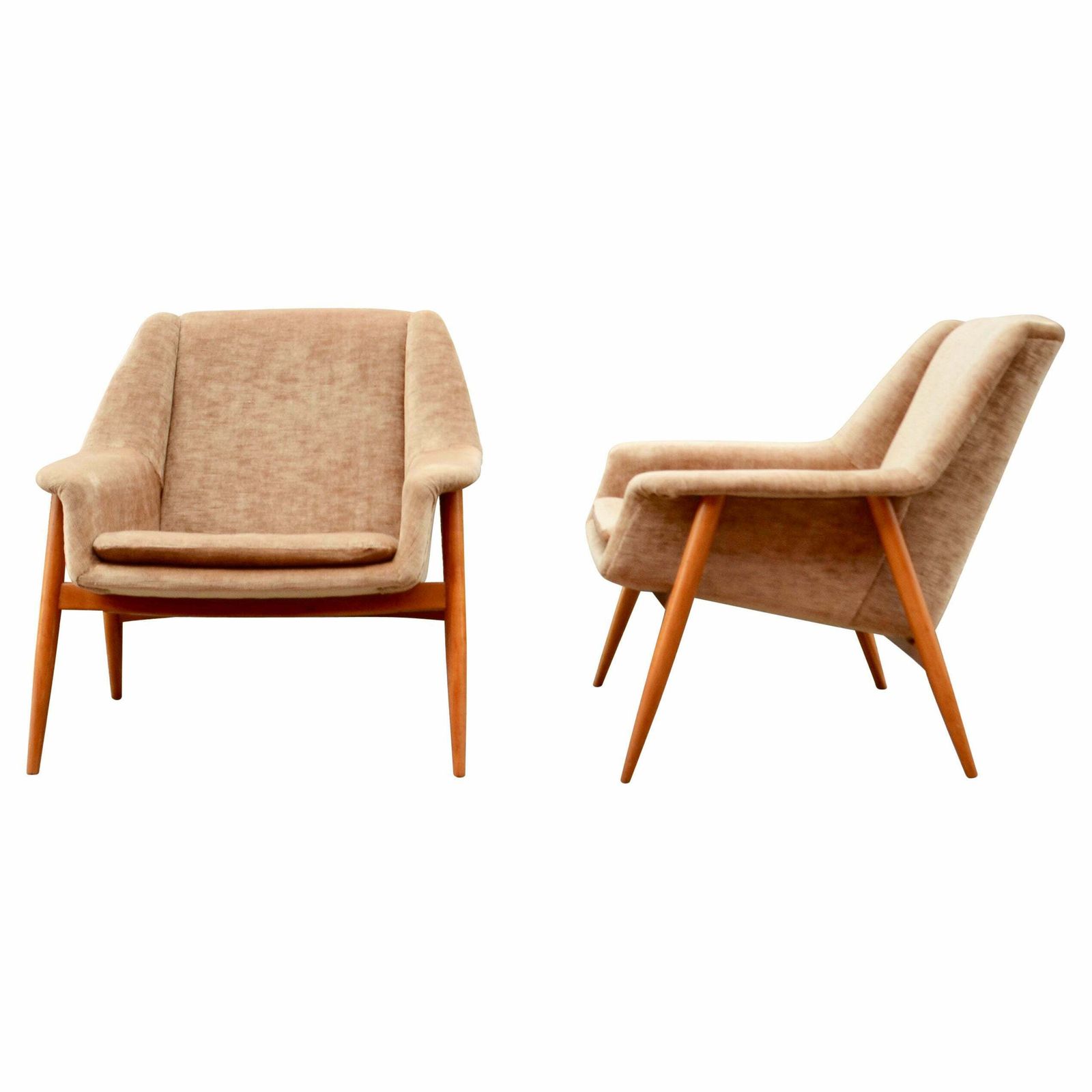 Early 50ties Cassina Easy Lounge Chair Model 854 Set Of 2