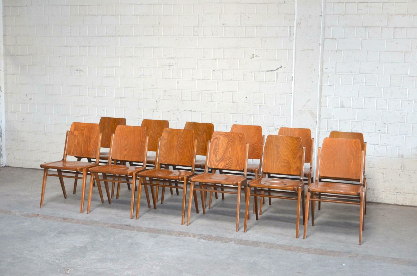 12set Of Original Austro Chairs By Franz Schuster For Wiesner Hager Austria 1959 photo furniture