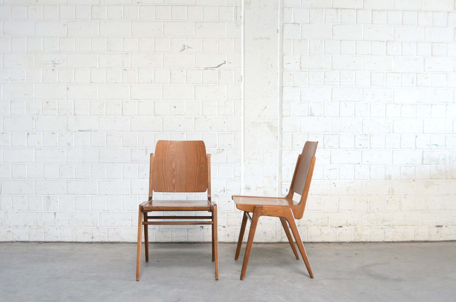 12set Of Original Austro Chairs By Franz Schuster For Wiesner Hager Austria 1959 photo for sale