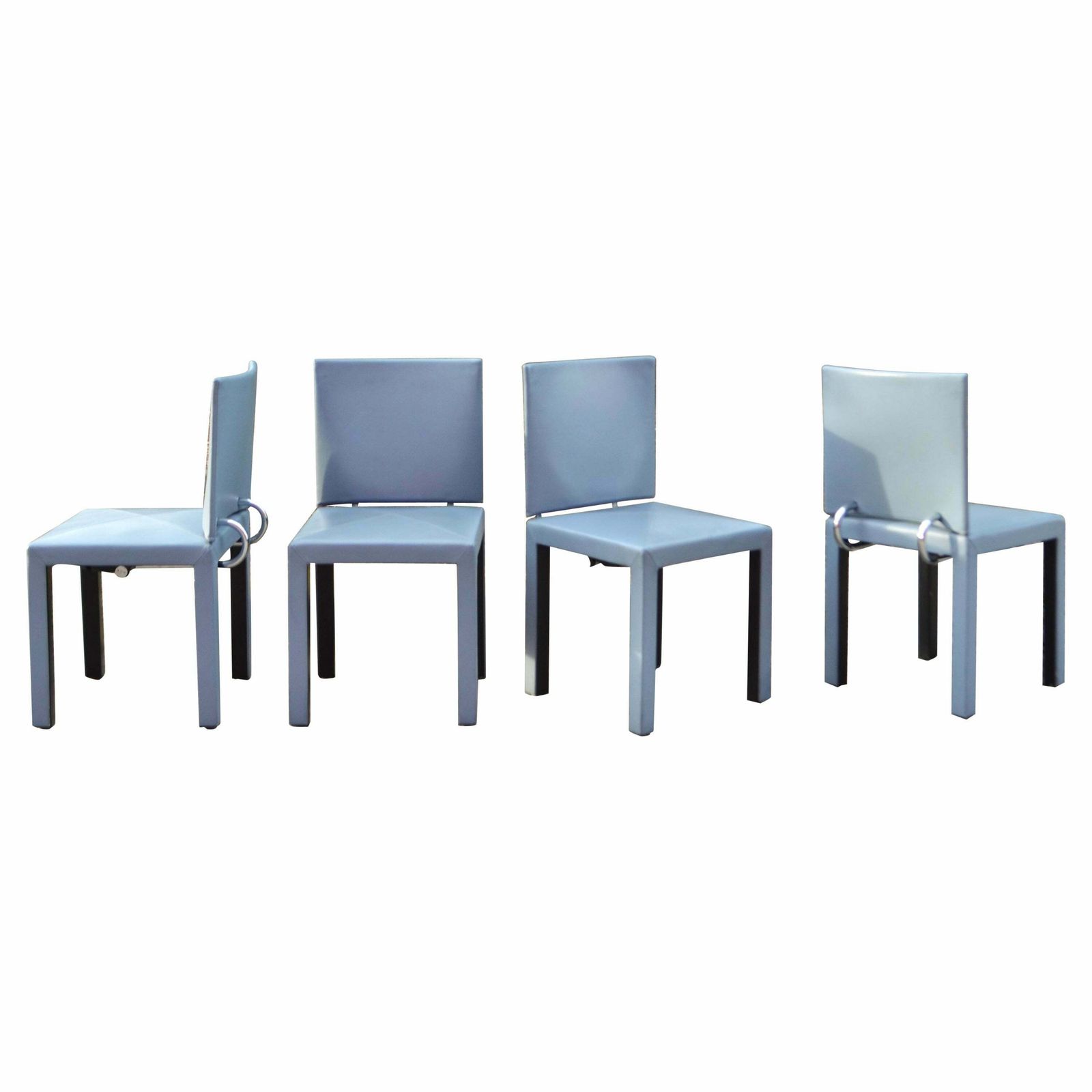 B&B Italia Model Arcadia Dining Leather Chair Paolo Piva Set Of 4