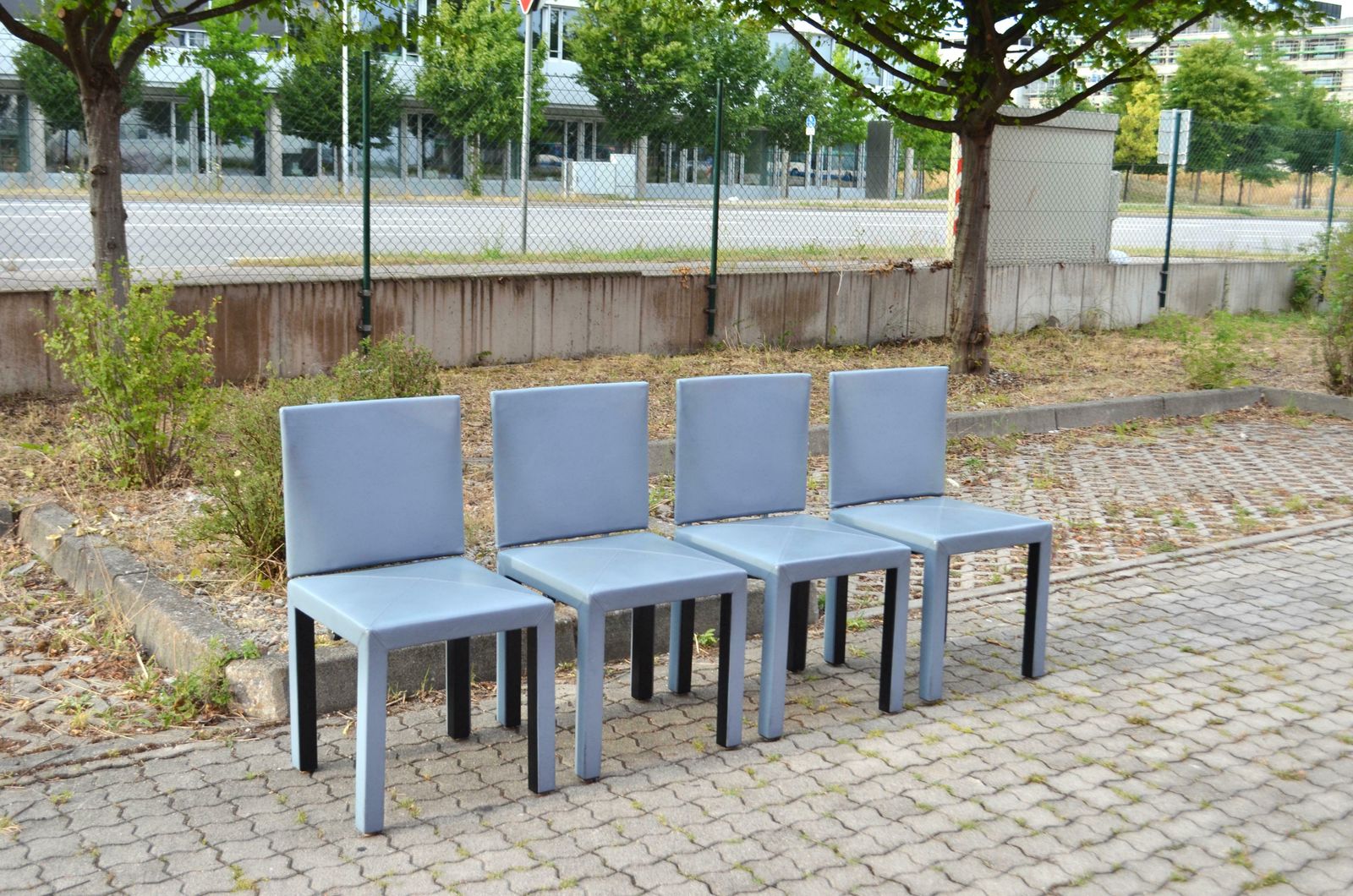 B&B Italia Model Arcadia Dining Leather Chair Paolo Piva Set Of 4 photo for sale
