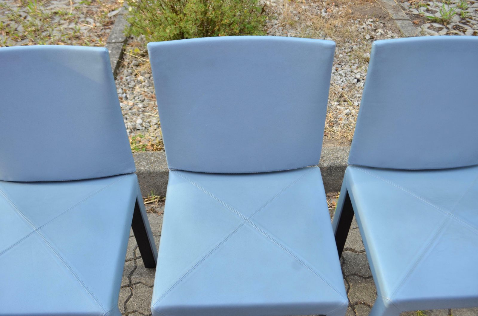 photo buy B&B Italia Model Arcadia Dining Leather Chair Paolo Piva Set Of 4