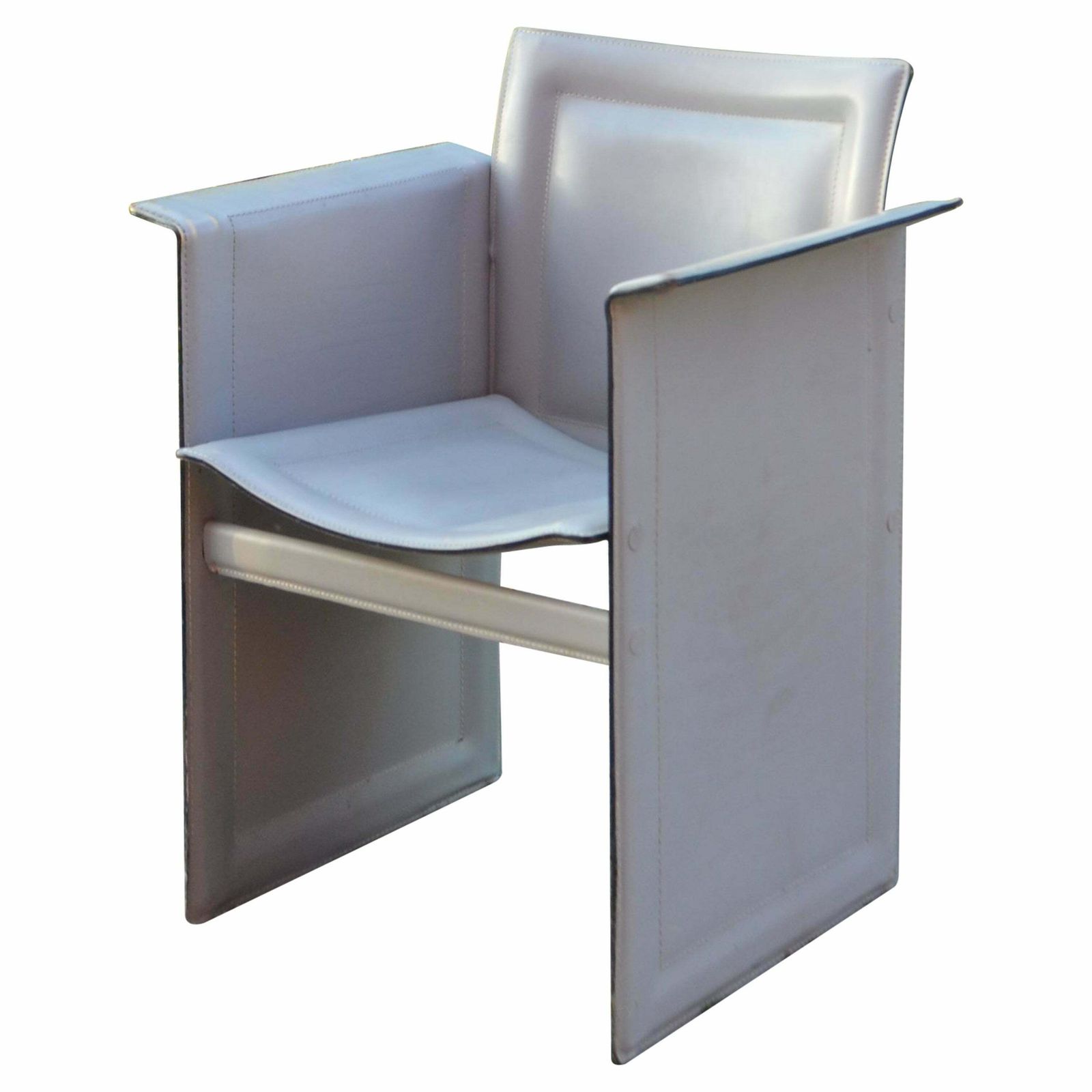 Arrben Italy Modern Grey Saddle Leather Dining Chair Model Solaria