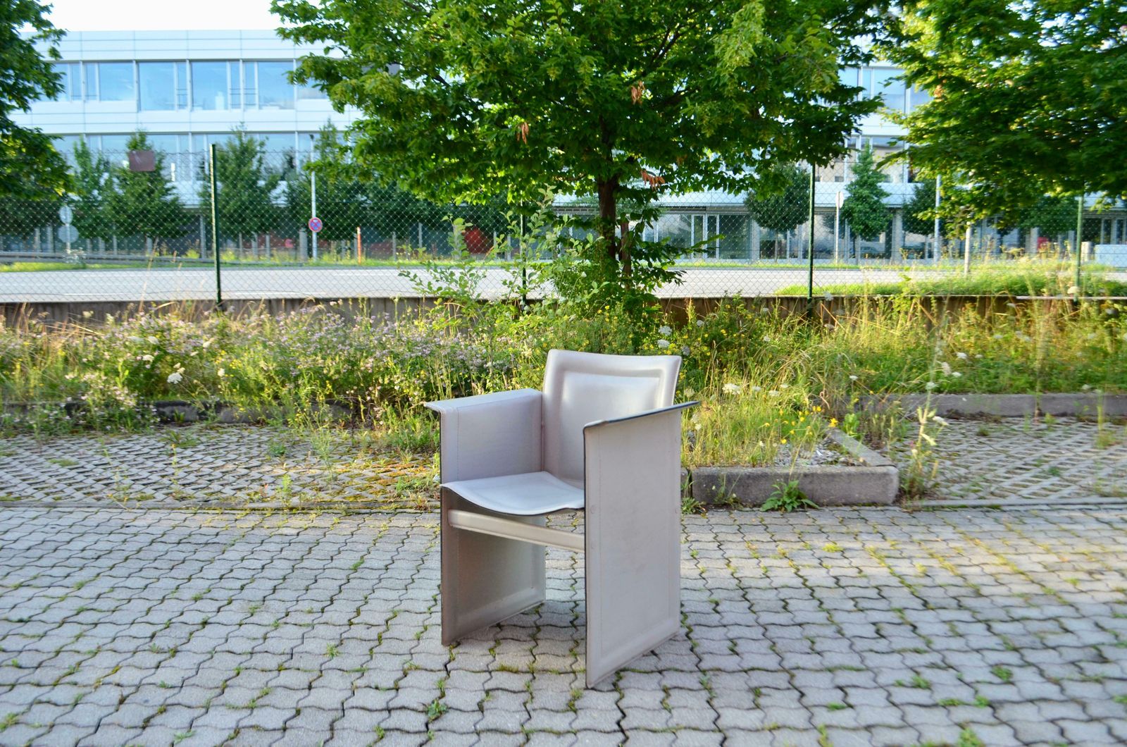 photo buy Arrben Italy Modern Grey Saddle Leather Dining Chair Model Solaria