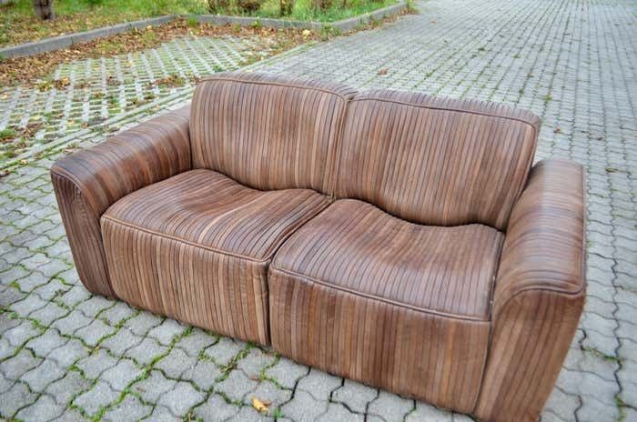 50000.0 Ernst Lüthy De Sede Modular Lounge Suite Leather Sofa Brown 1970 photo